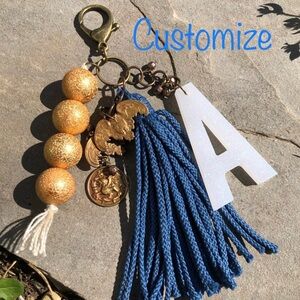 Two Owls & a Dragon keychain charm, bag charm, Customized, Personalized